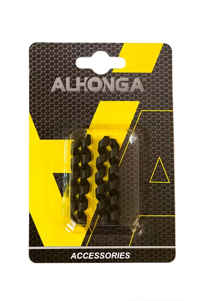 Реальное фото Накладка защитная на оболочку троса Alhonga  (4шт) черн. HJ-PX008-BK от магазина СпортСЕ