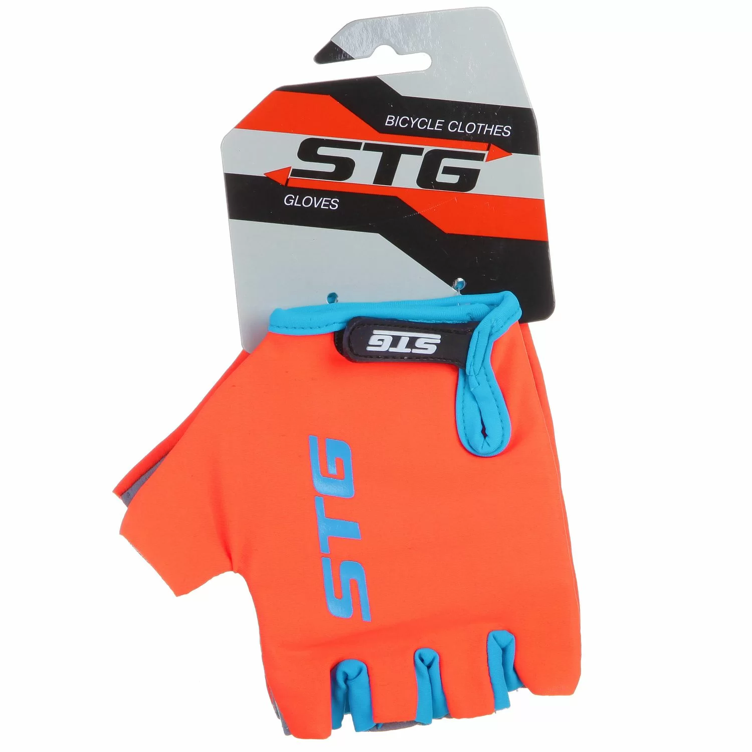 Реальное фото Перчатки STG AL-03-325 на липучке оранжево-черные Х74365 от магазина СпортСЕ
