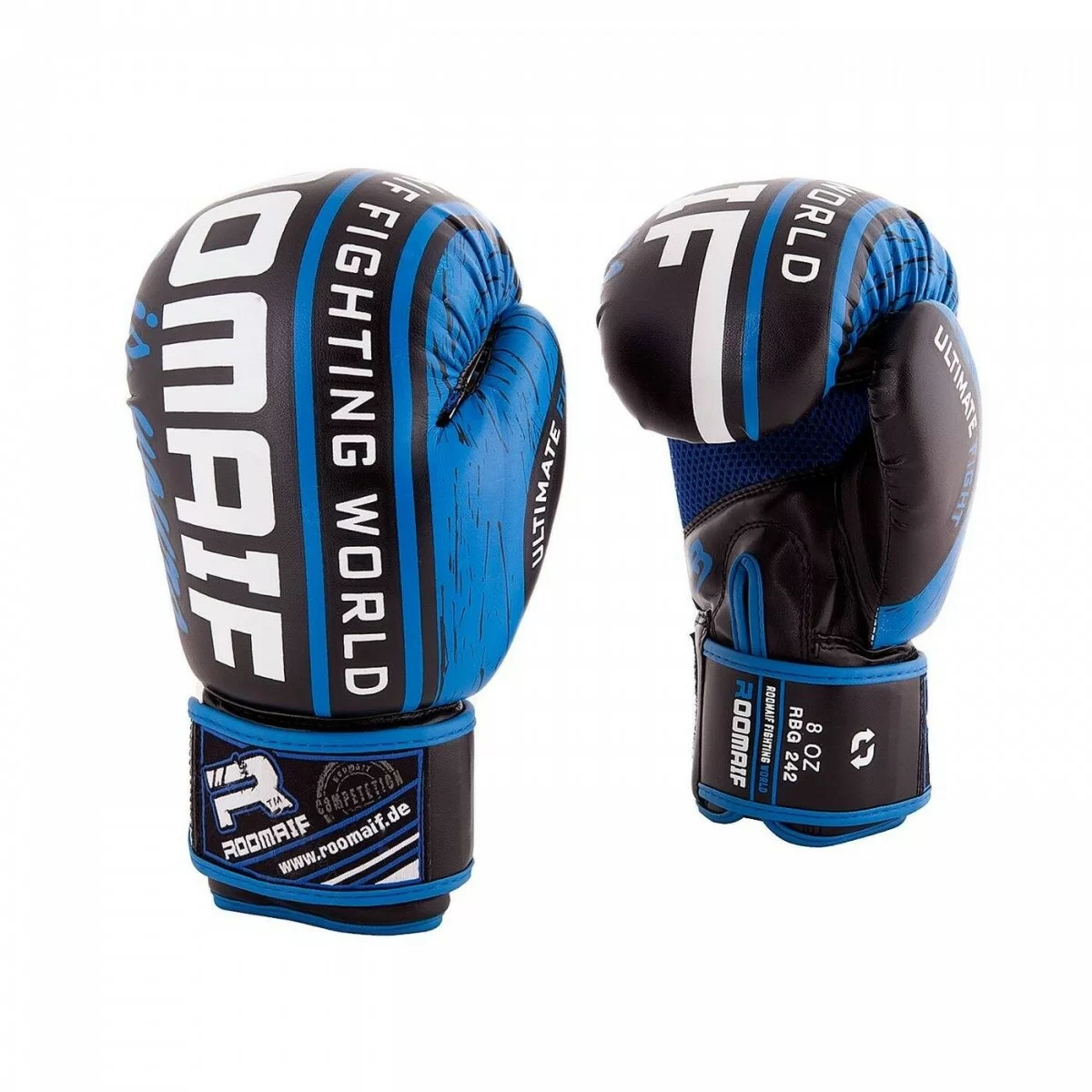 Реальное фото Перчатки боксерские Roomaif RBG-242 Dyex синие от магазина СпортСЕ