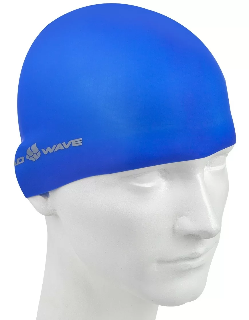 Реальное фото Шапочка для плавания Mad Wave Intensive navy,blue M0535 01 0 03W от магазина СпортСЕ