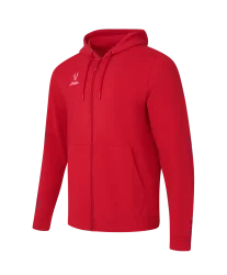 Флисовое худи на молнии ESSENTIAL Cotton Fleece FZ Hoodie, красный