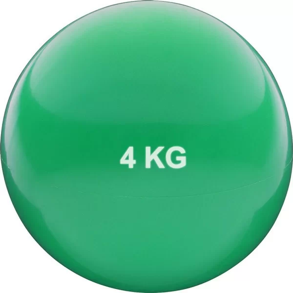 Реальное фото Медбол 4 кг HKTB9011-4  d-17см ПВХ/песок зеленый HKTB9011-4 от магазина СпортСЕ