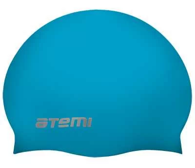 Реальное фото Шапочка для плавания Atemi SC103 силикон голубая от магазина СпортСЕ