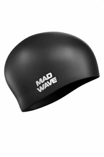 Реальное фото Шапочка для плавания Mad Wave Long Hair Silicone Black M0511 01 0 01W от магазина СпортСЕ