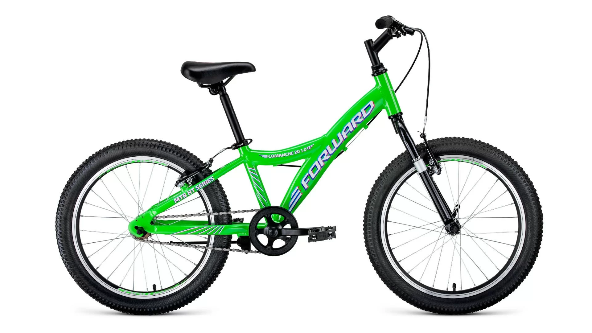 Реальное фото Велосипед Forward Comanche 20 1.0 (2020) светло-зеленый/белый RBKW01601003 от магазина СпортСЕ