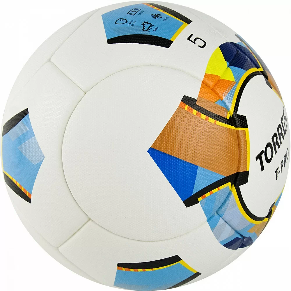 Реальное фото Мяч футбольный Torres T-Pro №5 14 панел. PU-Microf бело-мульт F320995 от магазина СпортСЕ