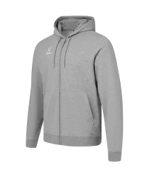 Флисовое худи на молнии ESSENTIAL Cotton Fleece FZ Hoodie, серый меланж