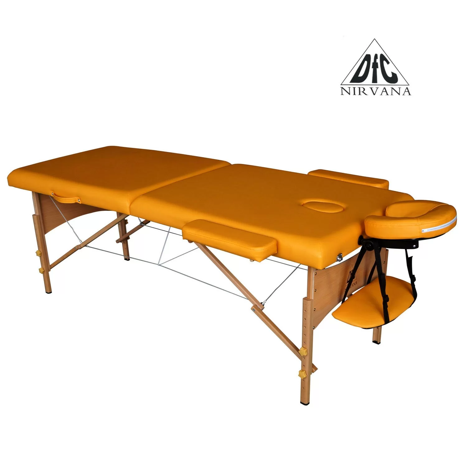 Реальное фото Массажный стол DFC NIRVANA, Relax, дерев. ножки, цвет горчичный (Mustard) TS20111_M от магазина СпортСЕ