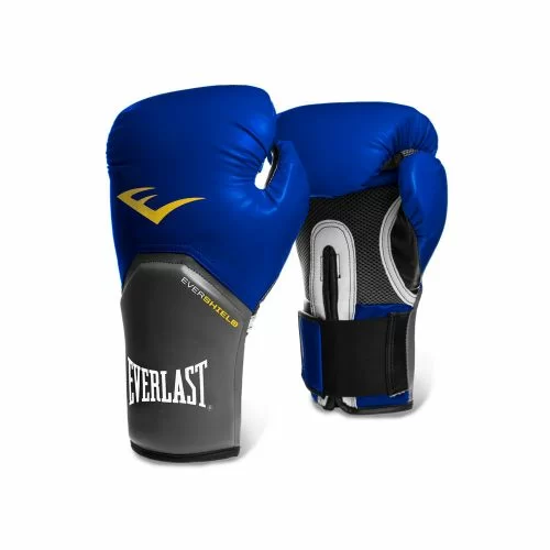 Реальное фото Перчатки боксерские Everlast Pro Style Elite 14oz тренировочные синие 2214E от магазина СпортСЕ