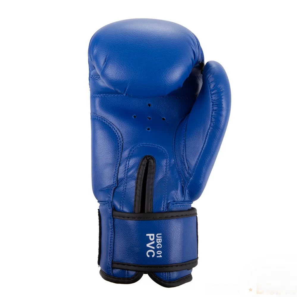 Реальное фото Перчатки боксерские Uppercot UBG-01 PVC Blue от магазина СпортСЕ
