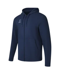 Флисовое худи на молнии ESSENTIAL Cotton Fleece FZ Hoodie, темно-синий