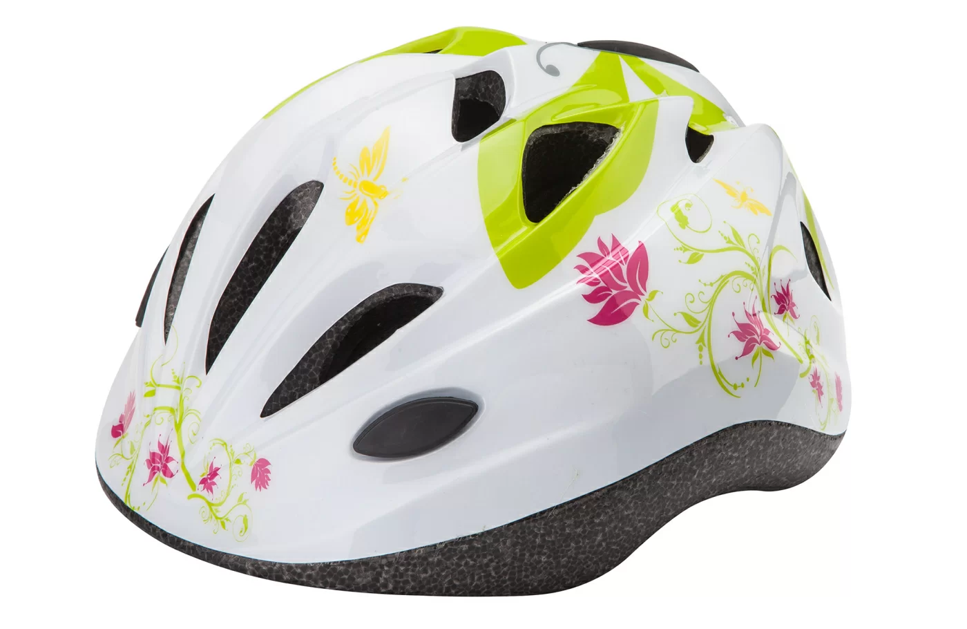 Реальное фото Шлем HB6-5 (out-mold) белый с "цветами" 600289 от магазина СпортСЕ