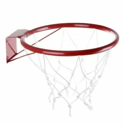 Реальное фото Кольцо баскетбольное №5 с упором и сеткой d=380 мм УТ-00000754 от магазина СпортСЕ