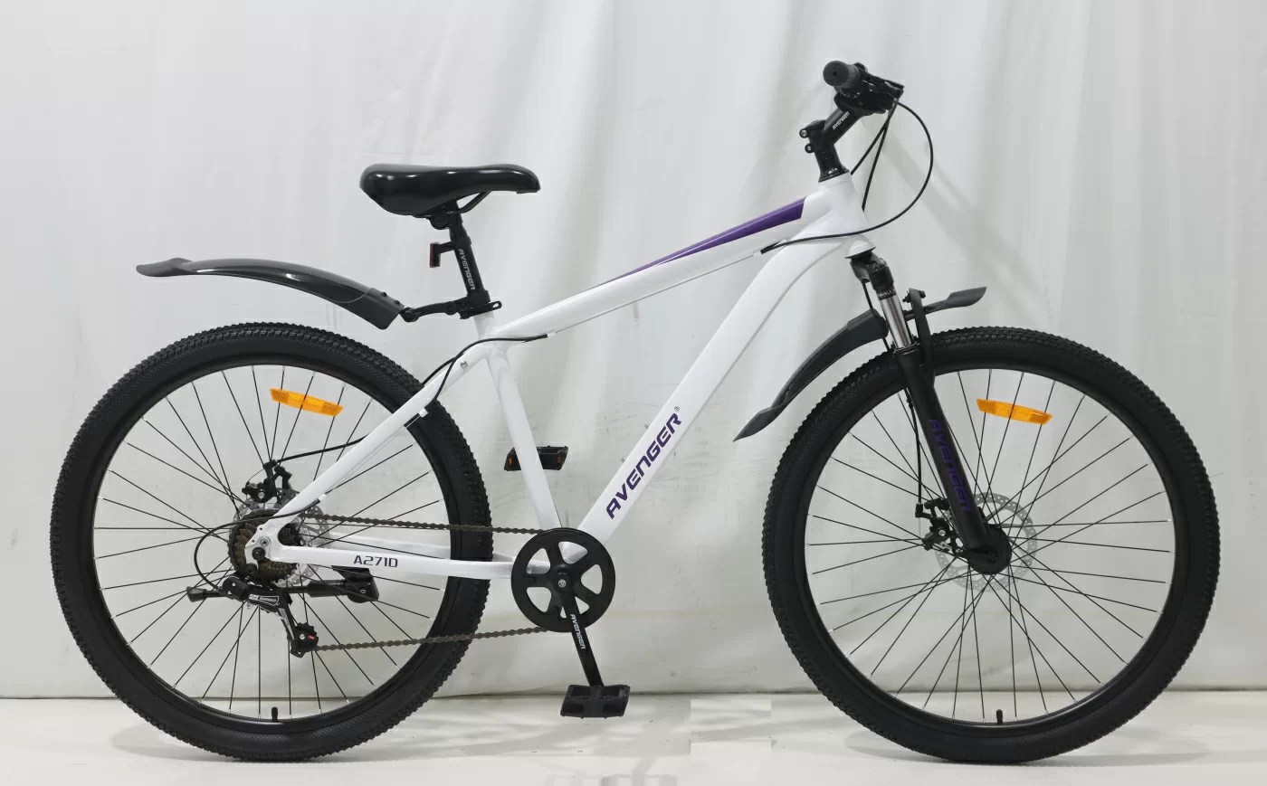 Реальное фото Велосипед 27.5" AVENGER A271D, белый/фиолетовый (2024) от магазина СпортСЕ