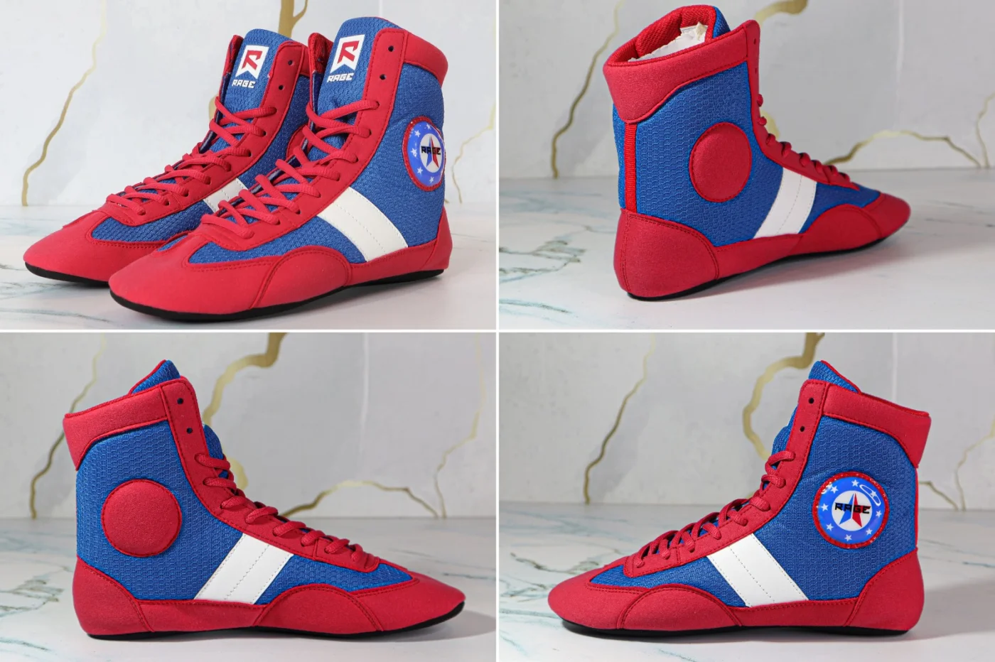  Самбовки Rage замша комбинированный красный по низким ценам в Томске и Северске