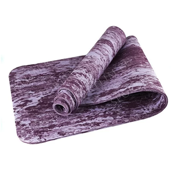 Реальное фото Коврик для йоги TPEM6-102 183х61х0,6 см ТПЕ фиолетовый гранит (B34521) 10019365 от магазина СпортСЕ