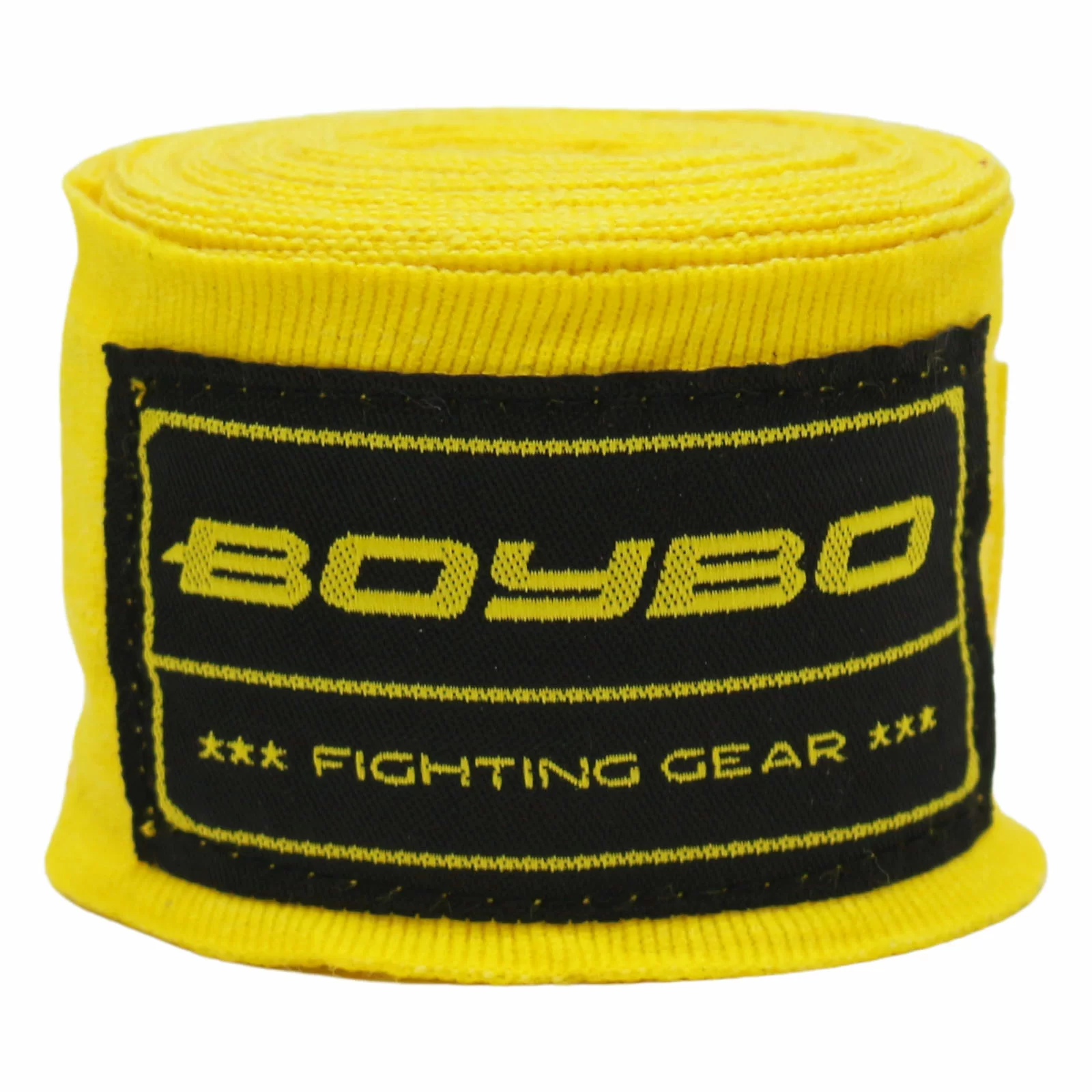 Реальное фото Бинт боксерский 4.5 м х/б BoyBo желтый BB1001-14 от магазина СпортСЕ