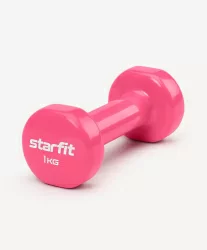 Гантель виниловая 1 кг StarFit DB-101 1 кг розовый (1 шт) ЦБ-00001446