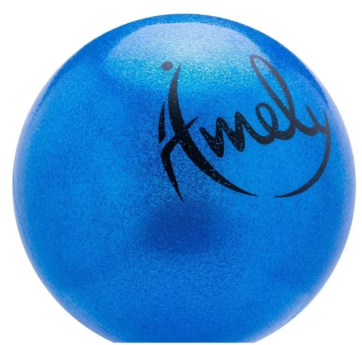 Реальное фото Мяч для художественной гимнастики 15 см Amely AGB-303 15 см синий с насыщенными блестками УТ-00019945 от магазина СпортСЕ
