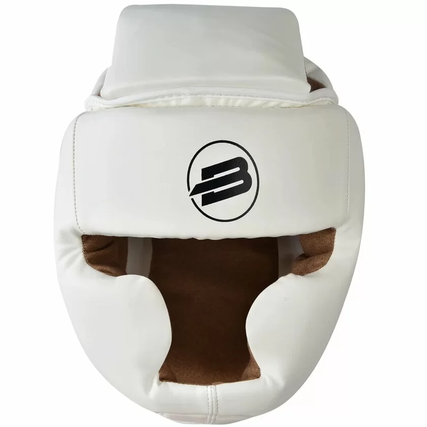 Реальное фото Шлем для карате BoyBo Flex белый от магазина СпортСЕ