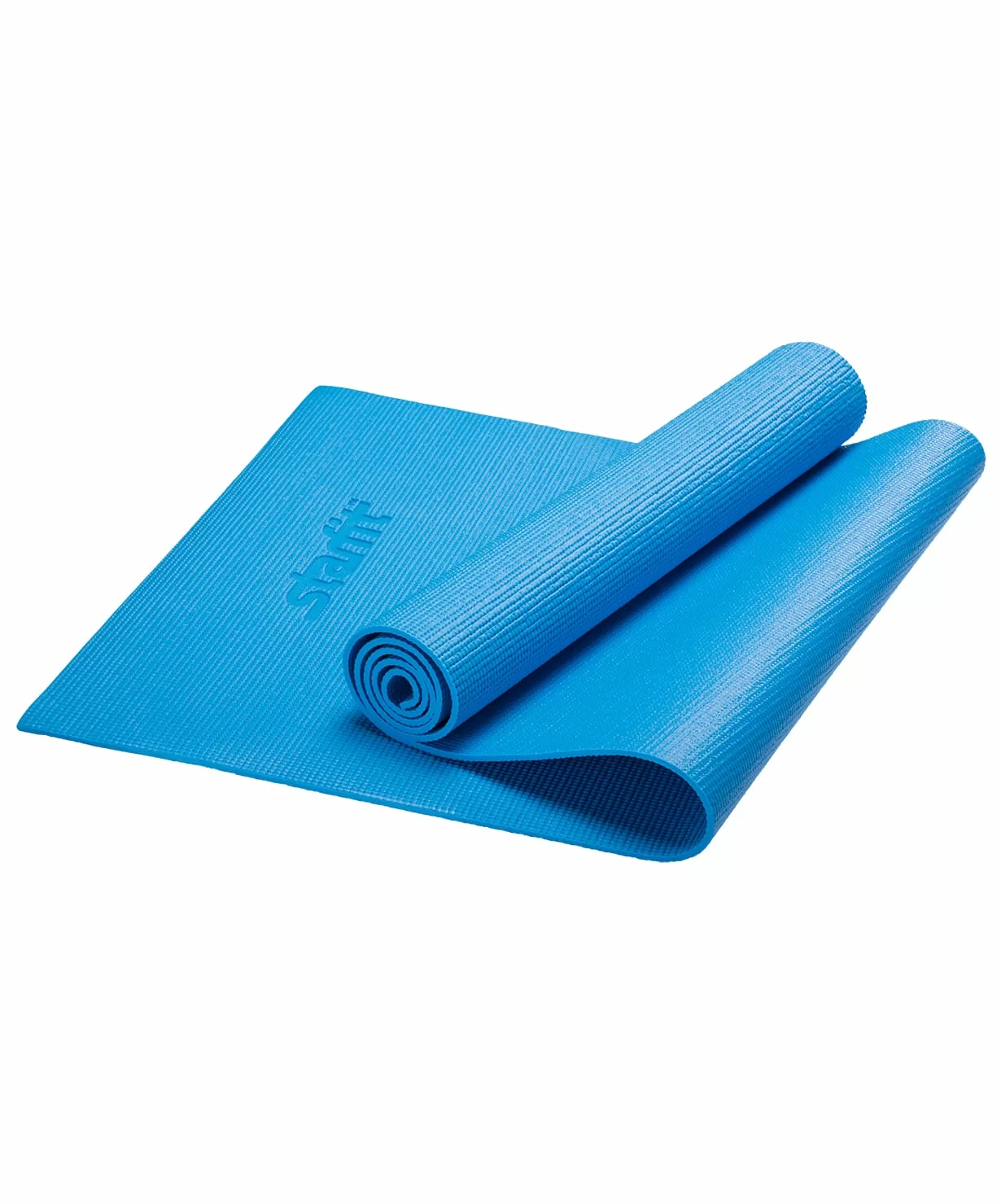 Реальное фото Коврик для йоги StarFit FM-101 PVC 173x61x0,3 см синий УТ-00018896 от магазина СпортСЕ