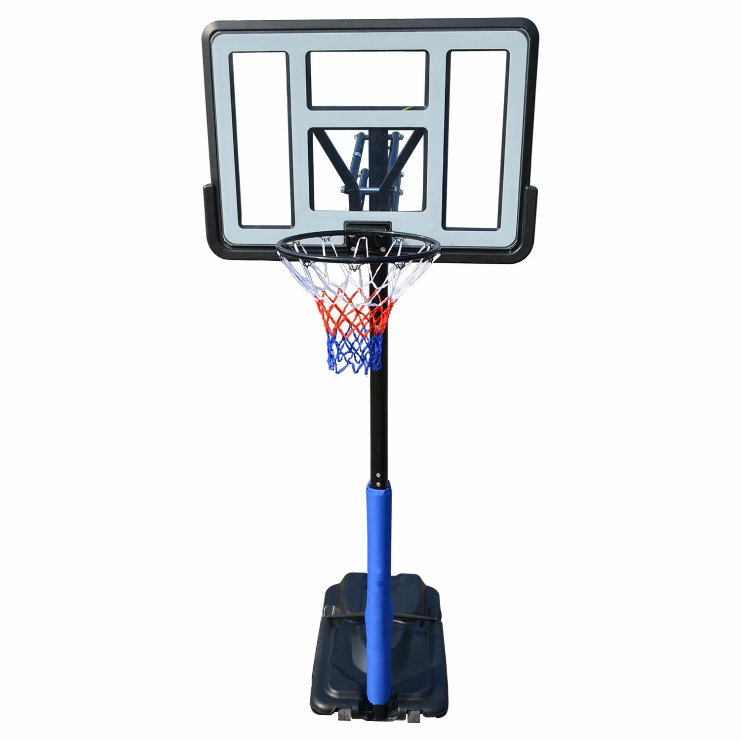 Реальное фото Баскетбольная мобильная стойка DFC STAND44PVC1 110x75cm ПВХ винт.регулировка от магазина СпортСЕ