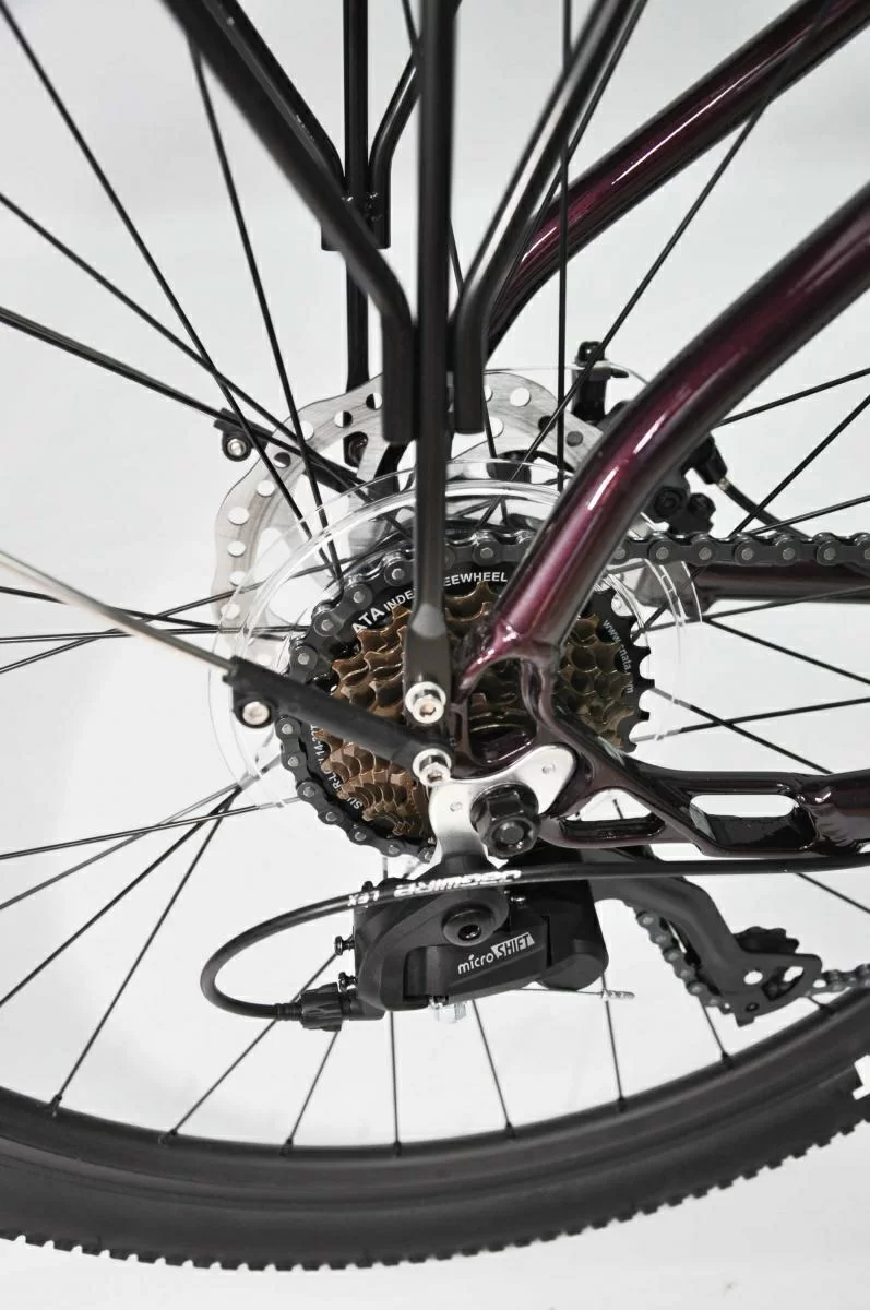Реальное фото Велосипед TechTeam Scorpio 26" вишневый от магазина СпортСЕ