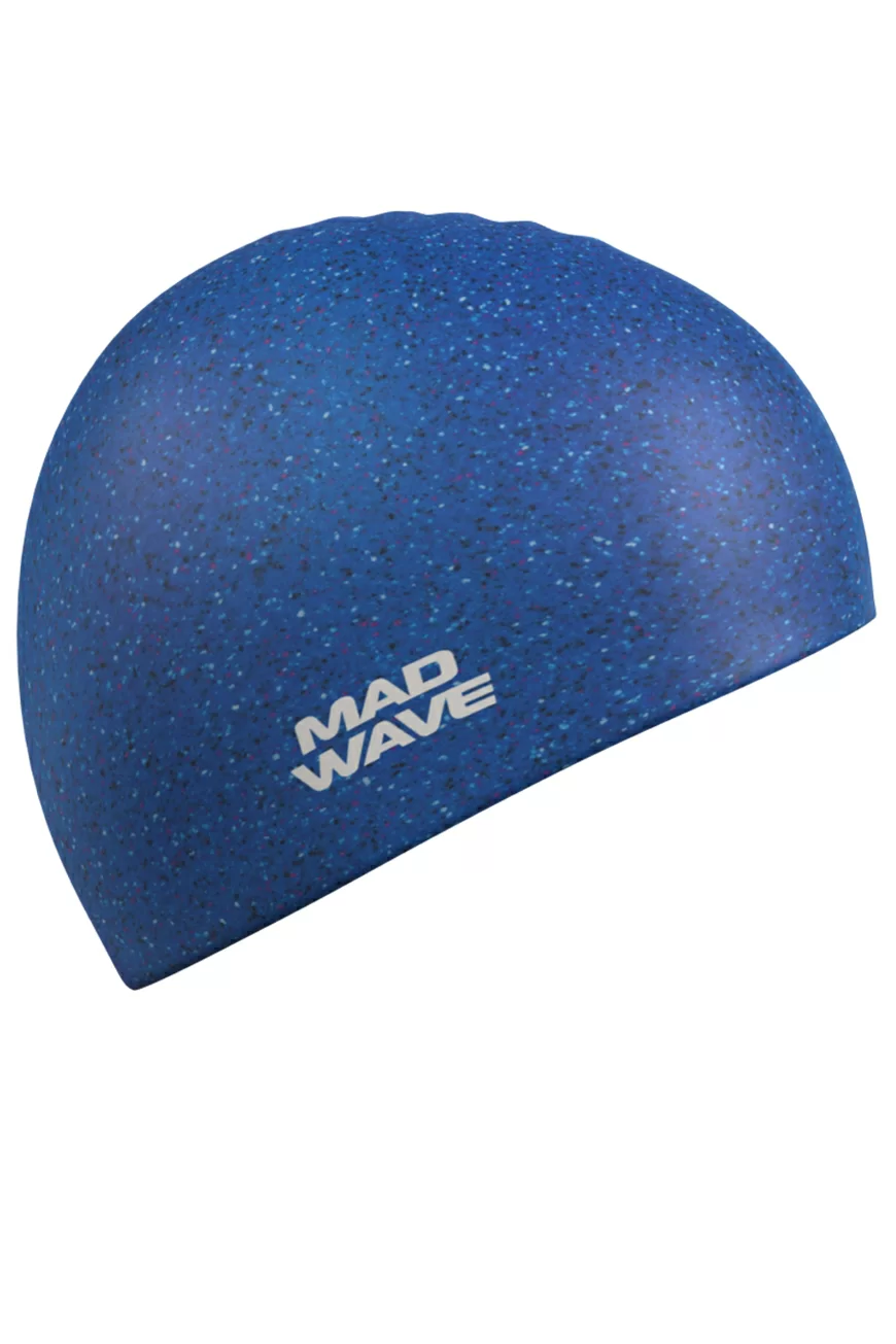 Реальное фото Шапочка для плавания Mad Wave Recycled blue M0536 01 0 07W от магазина СпортСЕ