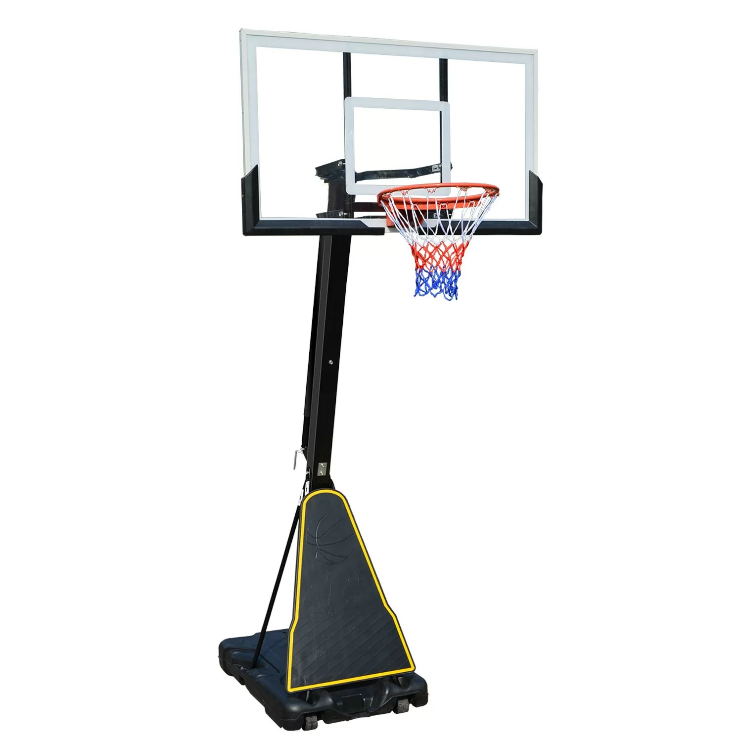 Реальное фото Баскетбольная мобильная стойка DFC STAND50P 127x80cm поликарбонат винт. рег-ка от магазина СпортСЕ