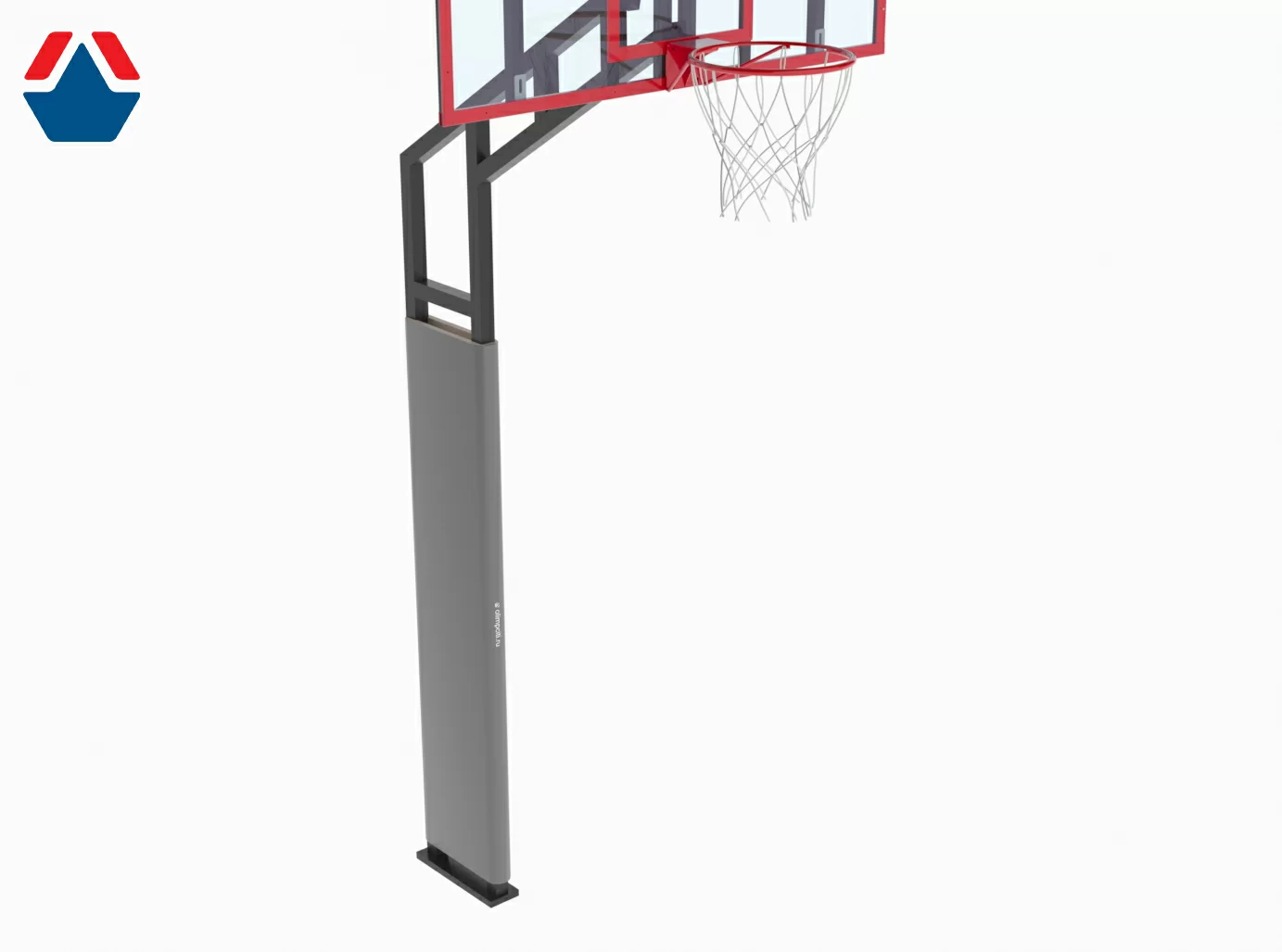 Реальное фото Протектор защитный для стойки баскетбольной разборной бетонируемой от магазина СпортСЕ