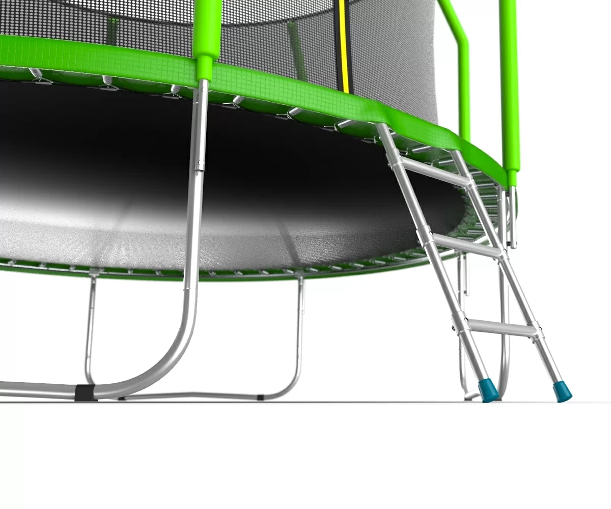 Реальное фото EVO JUMP Cosmo 12ft (Green) Батут с внутренней сеткой и лестницей, диаметр 12ft (зеленый) от магазина СпортСЕ