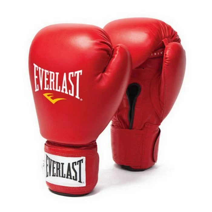 Реальное фото Перчатки боксерские Everlast Amateur Cometition PU красные 641200-10 PU от магазина СпортСЕ
