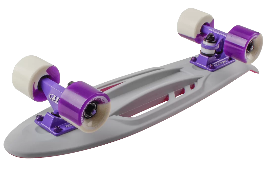 Реальное фото Скейтборд TechTeam пластиковый Shark 22 pink/white TSL-405M от магазина СпортСЕ