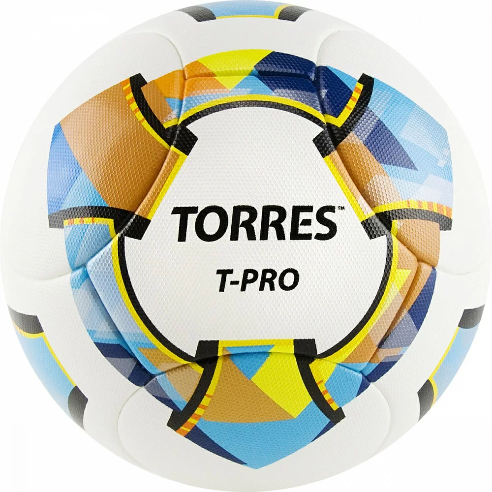 Реальное фото Мяч футбольный Torres T-Pro №5 14 панел. PU-Microf бело-мульт F320995 от магазина СпортСЕ