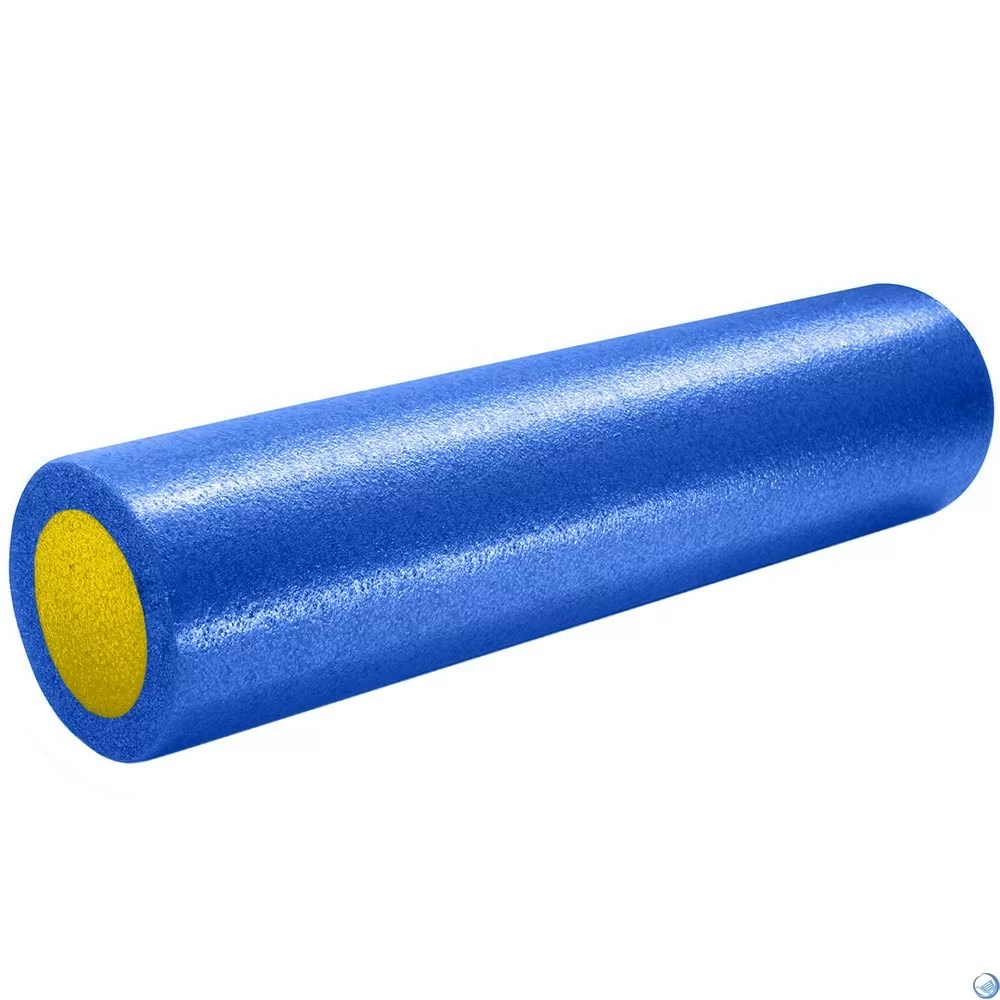 Реальное фото Ролик для йоги 60х15см полнотелый B31512-1 сине/желтый 10018170 от магазина СпортСЕ