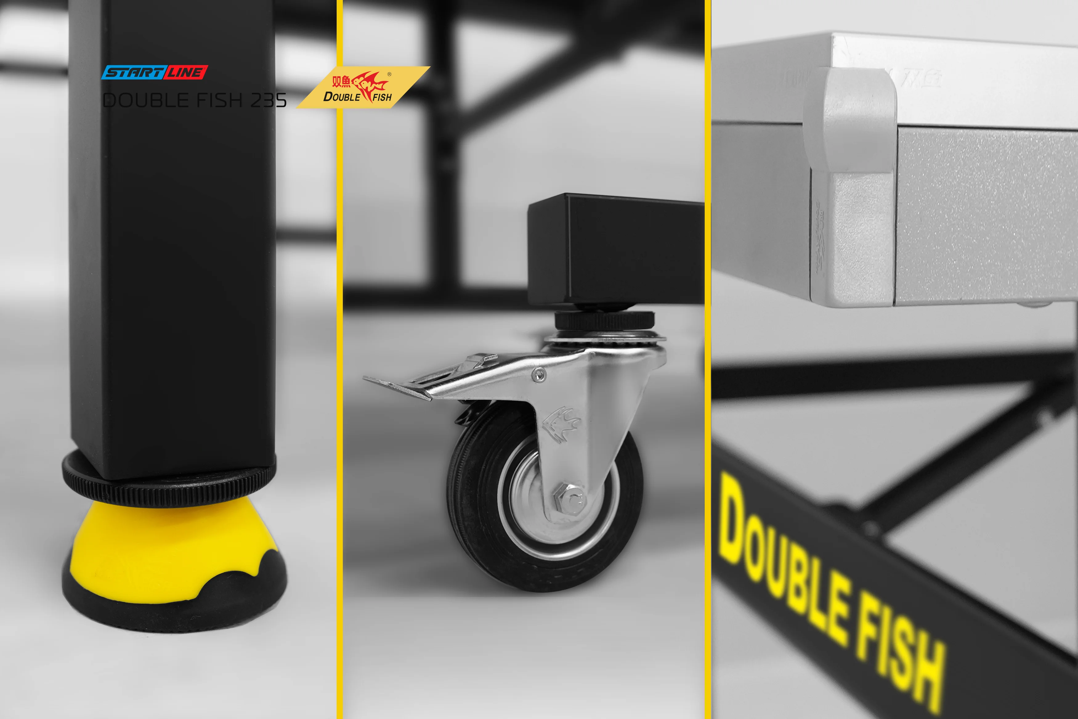  Стол теннисный Double Fish 235 черный по низким ценам в Томске и Северске