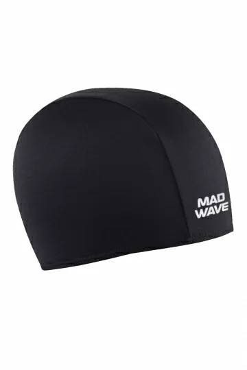 Реальное фото Шапочка для плавания Mad Wave Poly II black M0521 03 0 01W от магазина СпортСЕ