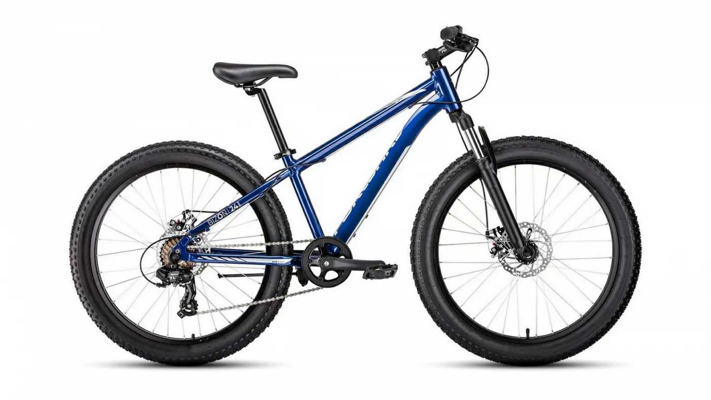 Реальное фото Велосипед Forward Bizon Mini 24 (2021) синий от магазина СпортСЕ