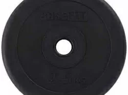 Диск d 26 BaseFit BB-203 черный пластиковый 2.5кг УТ-00019754