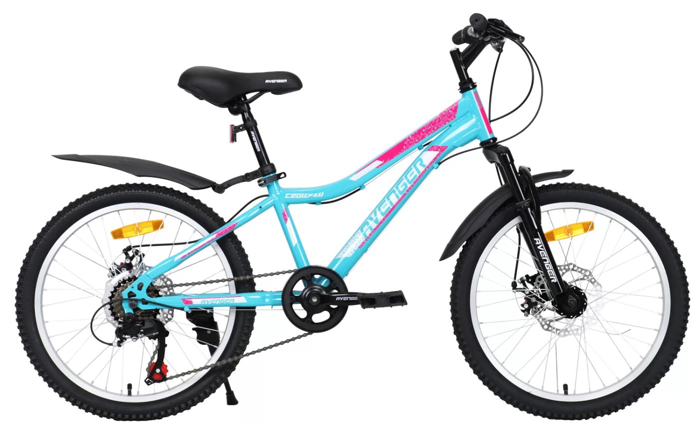 Реальное фото Велосипед 20" AVENGER C201DW, зеленый/розовый, 11" от магазина СпортСЕ