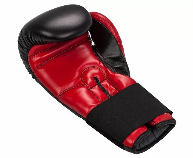 Реальное фото Перчатки боксерские Adidas Response к/з чер/крас ADIBT01 от магазина СпортСЕ
