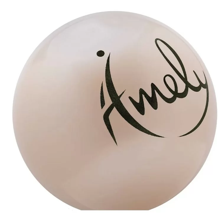 Реальное фото Мяч для художественной гимнастики 15 см Amely AGB-301 жемчужный УТ-00019930 от магазина СпортСЕ