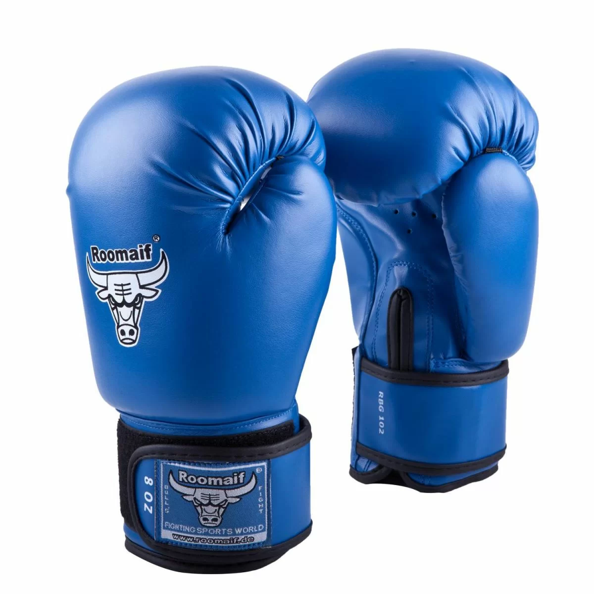 Реальное фото Перчатки боксерские Roomaif RBG-102 Dyex синие от магазина СпортСЕ
