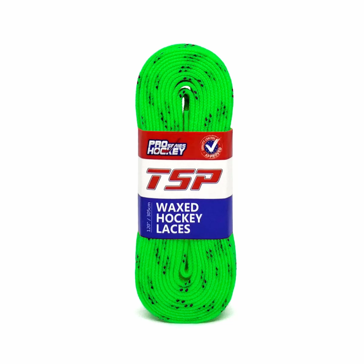 Реальное фото Шнурки хоккейные 213см с пропиткой TSP Hockey Laces Waxed lime 2823 от магазина СпортСЕ