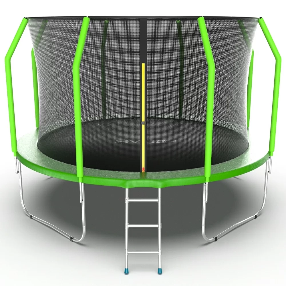 Реальное фото EVO JUMP Cosmo 12ft (Green) Батут с внутренней сеткой и лестницей, диаметр 12ft (зеленый) от магазина СпортСЕ