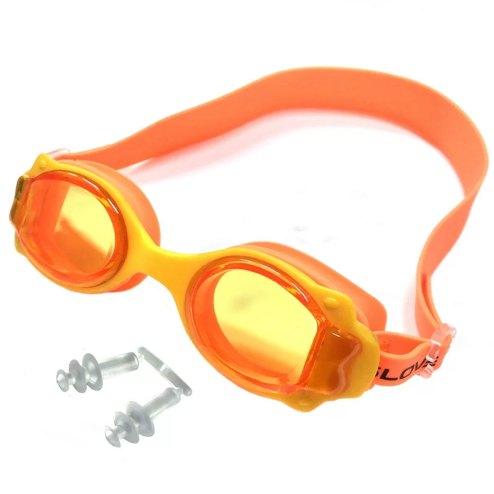 Реальное фото Очки для плавания R18164-3 JR желто-оранжевый 10009266 от магазина СпортСЕ