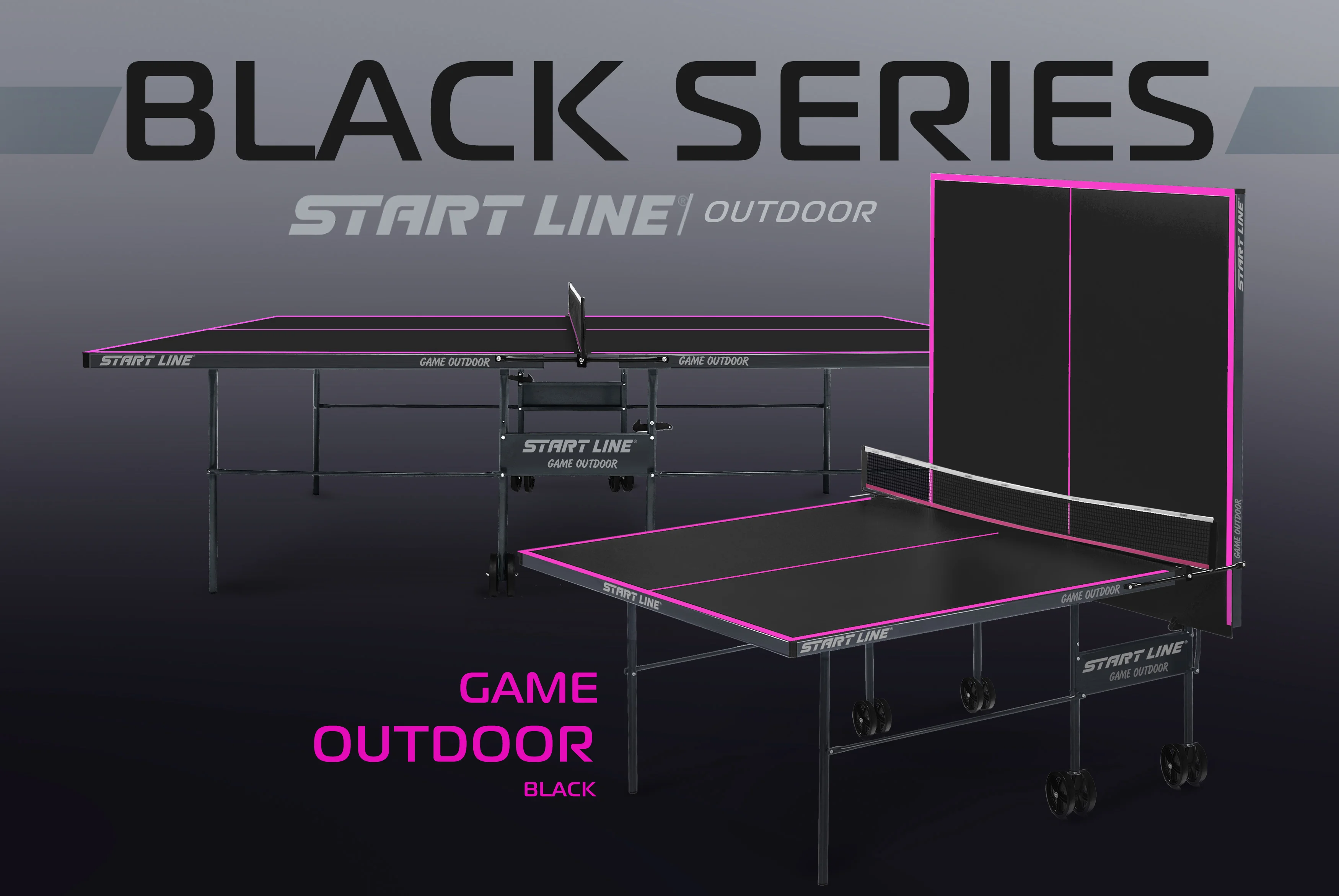  Стол теннисный Game Всепогодный с сеткой Black по низким ценам в Томске и Северске