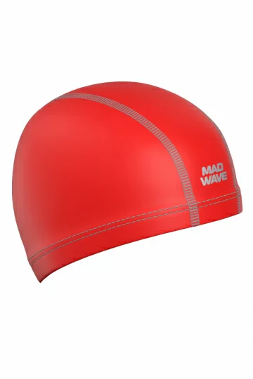 Реальное фото Шапочка для плавания Mad Wave Ergofit Lycra red M0527 01 0 05W от магазина СпортСЕ