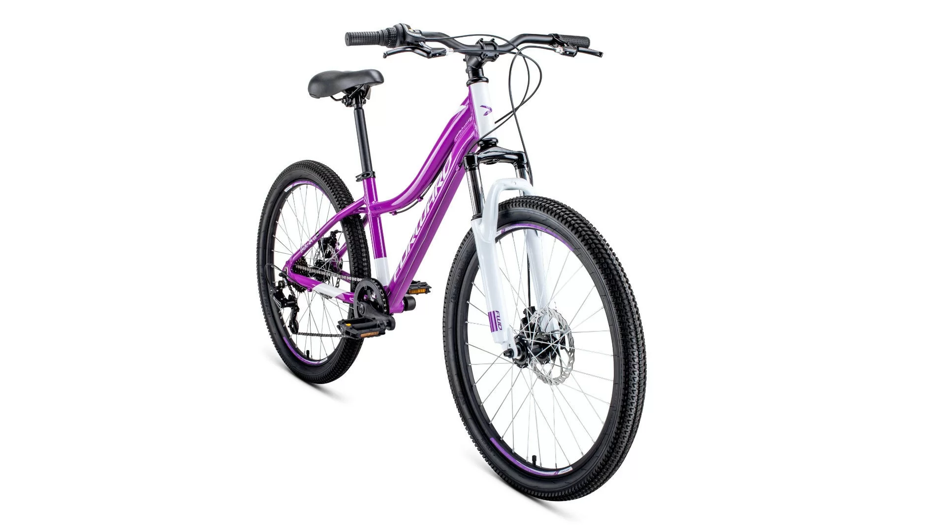 Реальное фото Велосипед Forward Jade 24 2.0 disc (2020) фиолетовый RBKW0664Q003 от магазина СпортСЕ