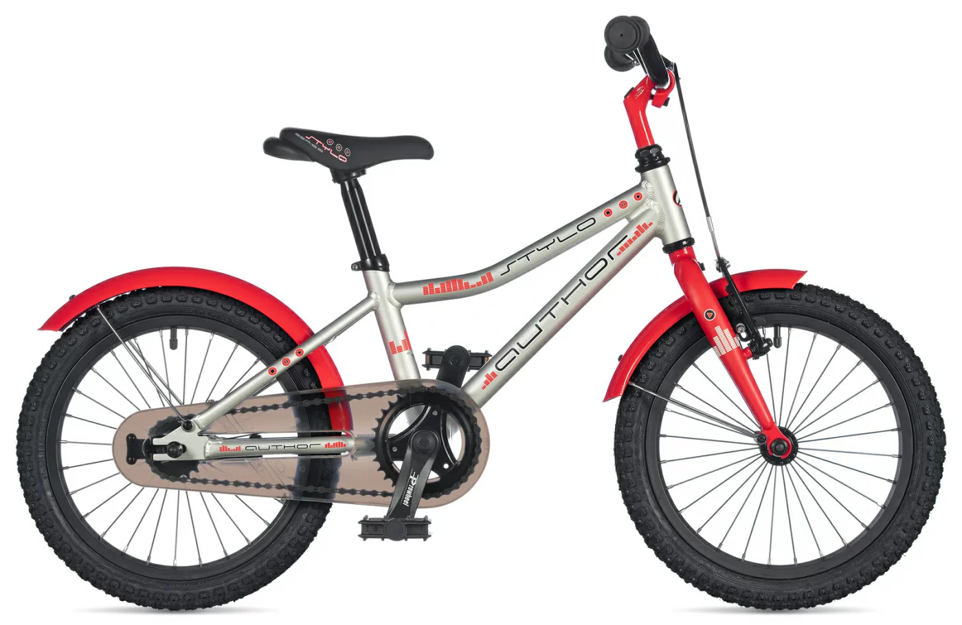 Реальное фото Велосипед детский AUTHOR Stylo 2020 Серебряно-красный от магазина СпортСЕ